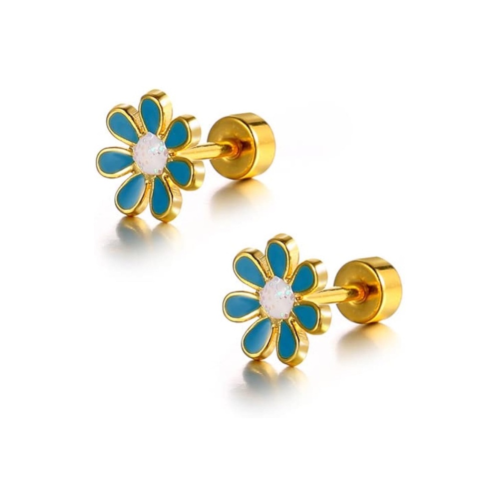 New! Gold Daisy Post Earrings NWOT (3002)